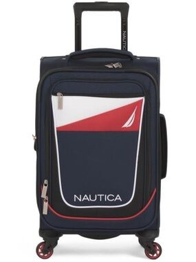 Nautica Navy, Red and White Carry-On Spinner Suitcase